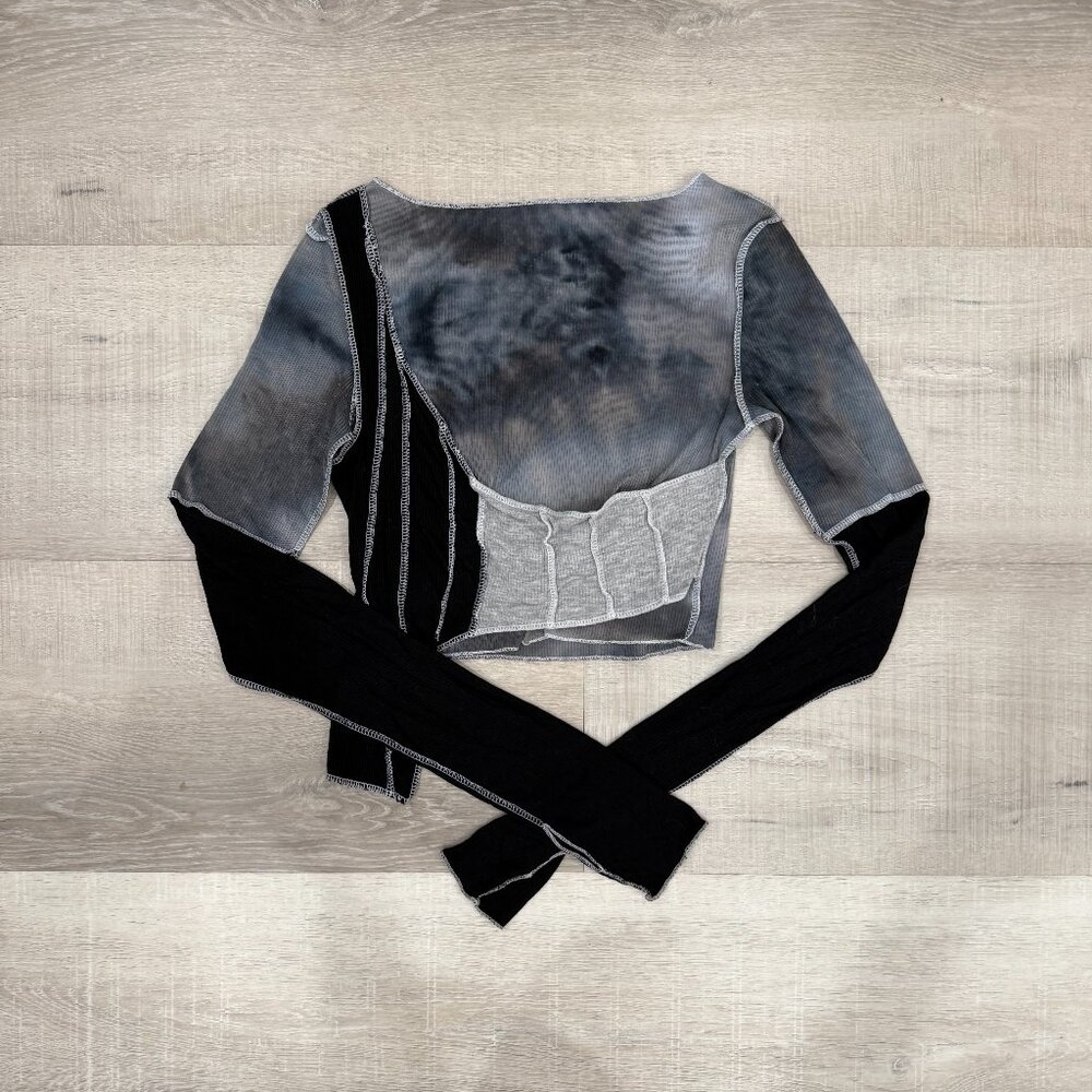 Patchwork Long Sleeve Top - image 1